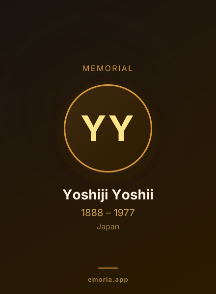 Memorial portrait of Yoshiji Yoshii