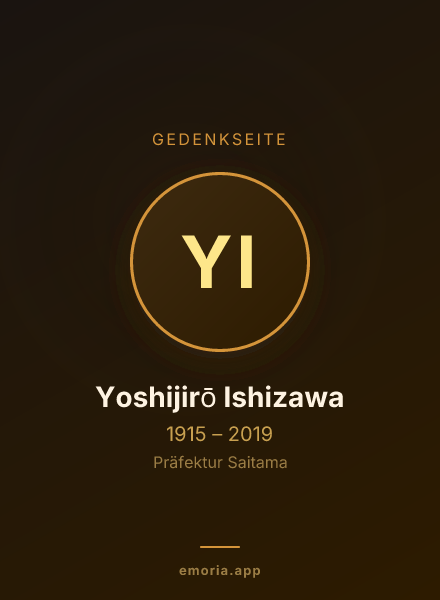Gedenkportrait von Yoshijirō Ishizawa