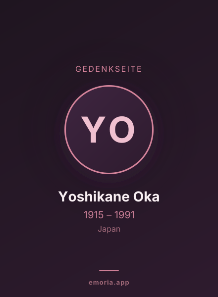 Gedenkportrait von Yoshikane Oka