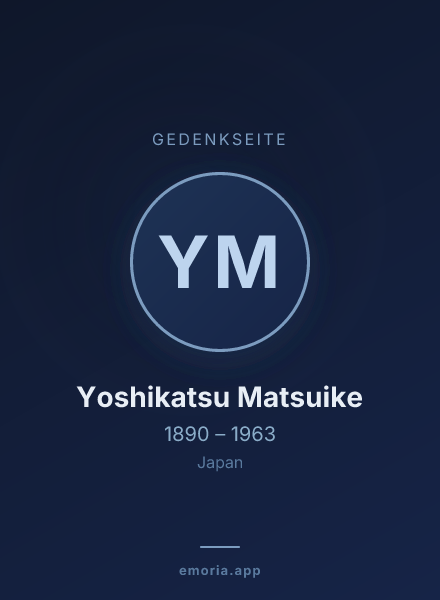 Gedenkportrait von Yoshikatsu Matsuike