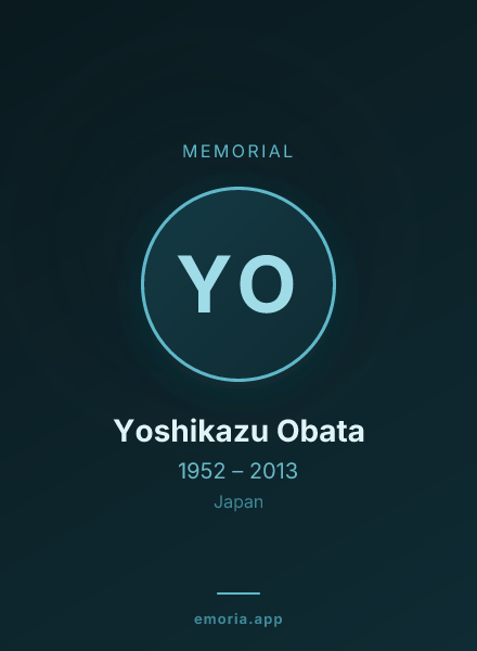 Memorial portrait of Yoshikazu Obata