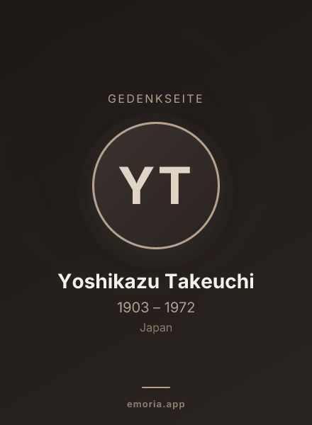 Gedenkportrait von Yoshikazu Takeuchi