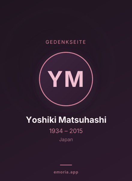Gedenkportrait von Yoshiki Matsuhashi