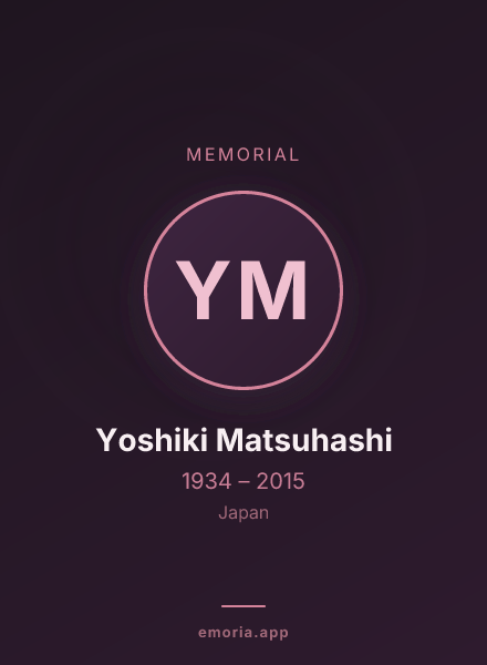 Memorial portrait of Yoshiki Matsuhashi