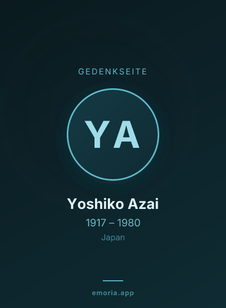Gedenkportrait von Yoshiko Azai