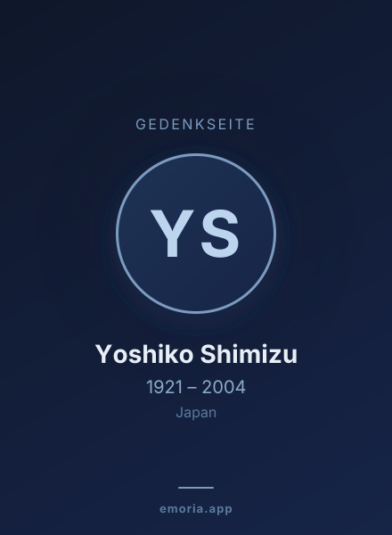 Gedenkportrait von Yoshiko Shimizu