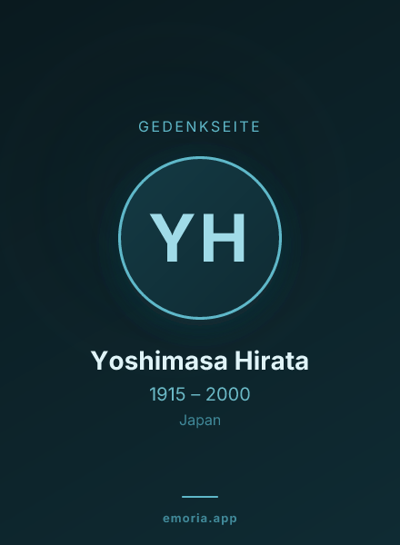 Gedenkportrait von Yoshimasa Hirata