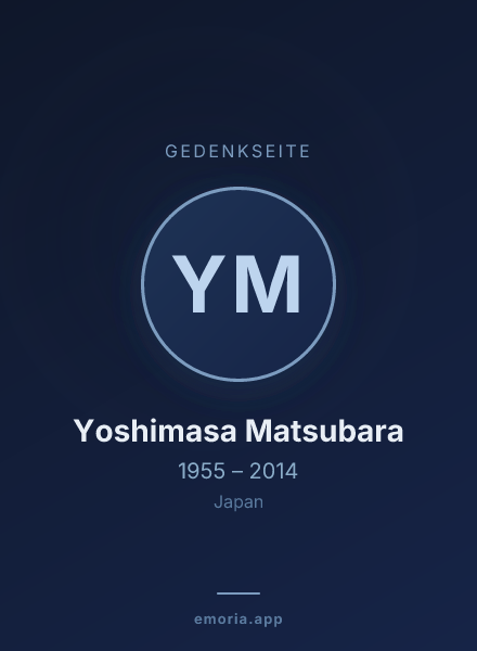 Gedenkportrait von Yoshimasa Matsubara