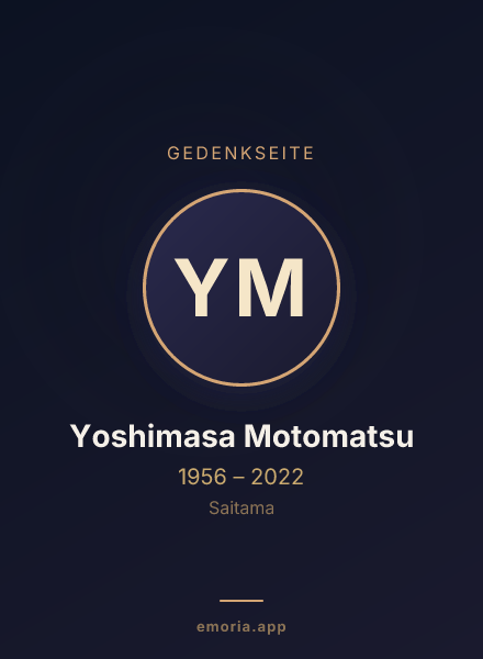Gedenkportrait von Yoshimasa Motomatsu