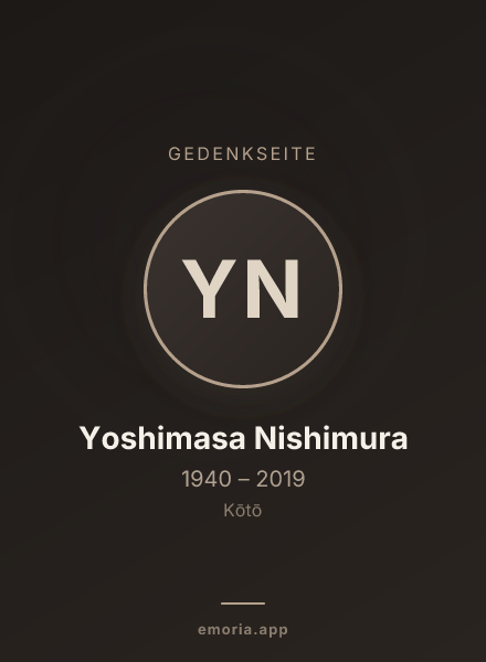 Gedenkportrait von Yoshimasa Nishimura