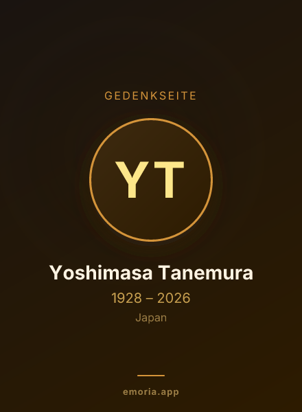 Gedenkportrait von Yoshimasa Tanemura