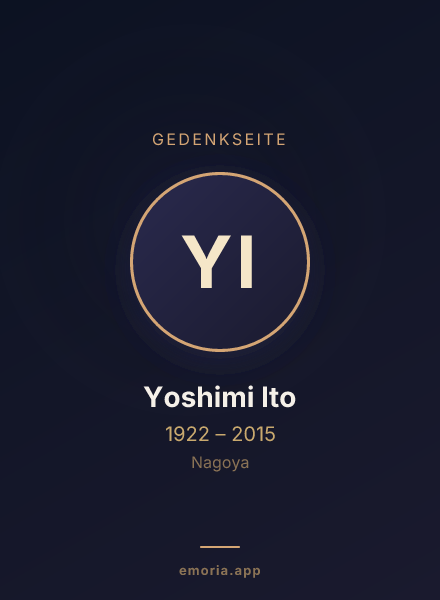 Gedenkportrait von Yoshimi Ito
