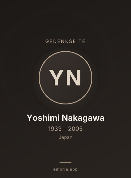 Gedenkportrait von Yoshimi Nakagawa