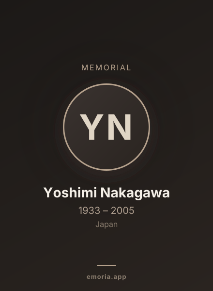 Memorial portrait of Yoshimi Nakagawa