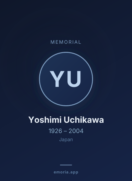 Memorial portrait of Yoshimi Uchikawa
