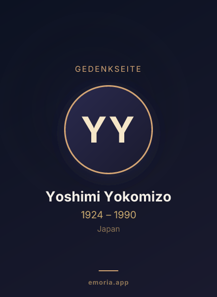 Gedenkportrait von Yoshimi Yokomizo