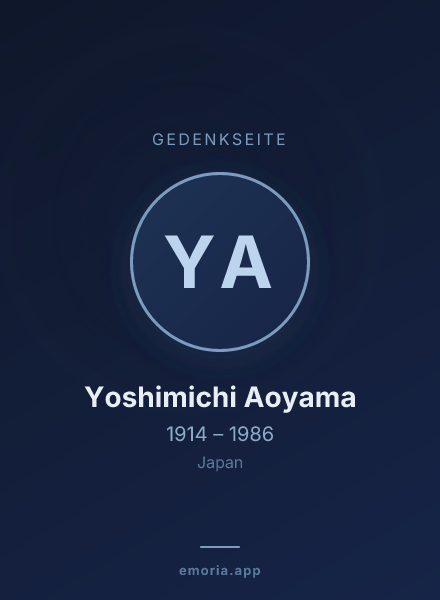 Gedenkportrait von Yoshimichi Aoyama