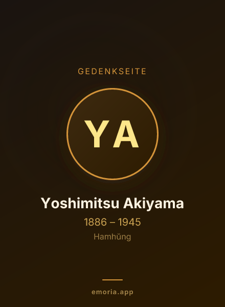 Gedenkportrait von Yoshimitsu Akiyama