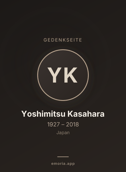 Gedenkportrait von Yoshimitsu Kasahara