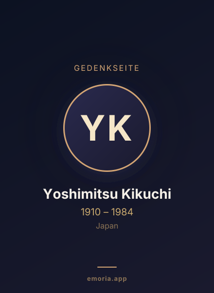 Gedenkportrait von Yoshimitsu Kikuchi