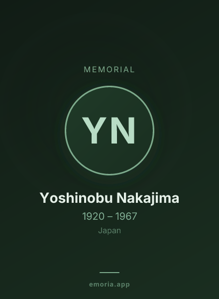 Memorial portrait of Yoshinobu Nakajima