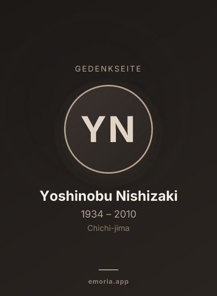 Gedenkportrait von Yoshinobu Nishizaki