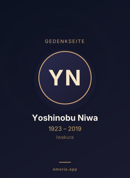 Gedenkportrait von Yoshinobu Niwa