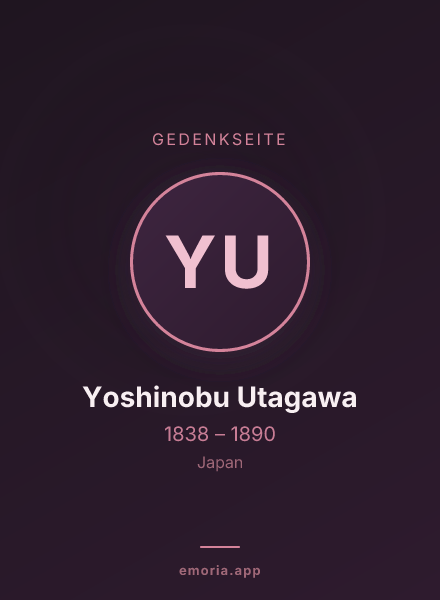 Gedenkportrait von Yoshinobu Utagawa