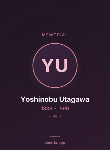 Memorial portrait of Yoshinobu Utagawa