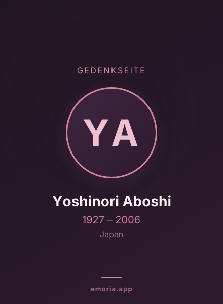 Gedenkportrait von Yoshinori Aboshi