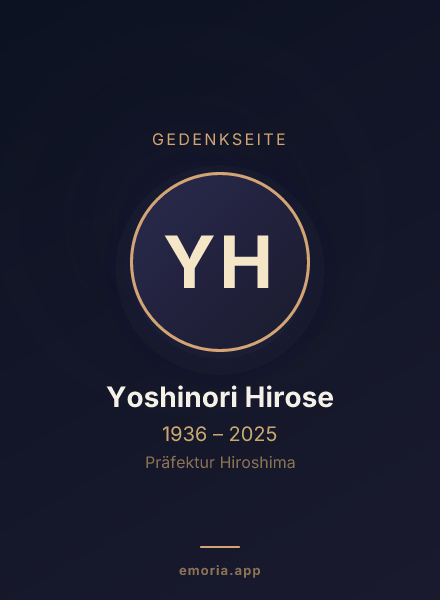 Gedenkportrait von Yoshinori Hirose