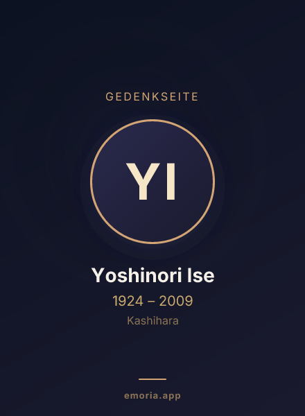 Gedenkportrait von Yoshinori Ise