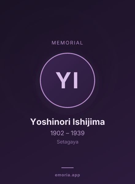 Memorial portrait of Yoshinori Ishijima