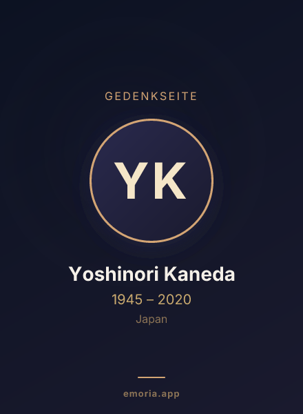 Gedenkportrait von Yoshinori Kaneda