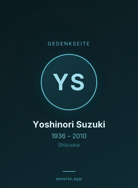 Gedenkportrait von Yoshinori Suzuki