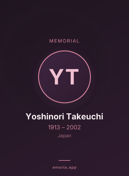 Memorial portrait of Yoshinori Takeuchi
