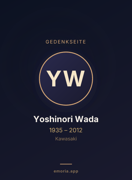 Gedenkportrait von Yoshinori Wada