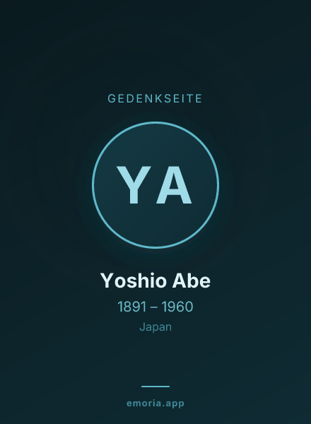 Gedenkportrait von Yoshio Abe