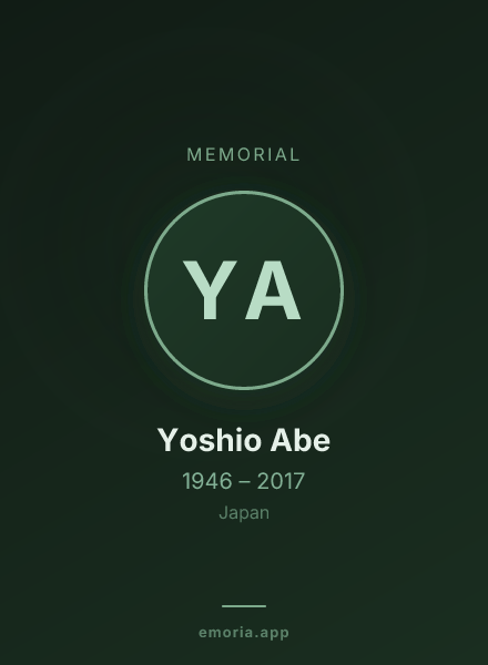 Memorial portrait of Yoshio Abe