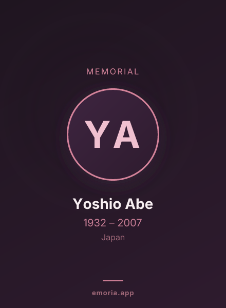 Memorial portrait of Yoshio Abe