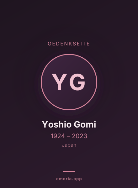 Gedenkportrait von Yoshio Gomi