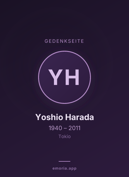 Gedenkportrait von Yoshio Harada