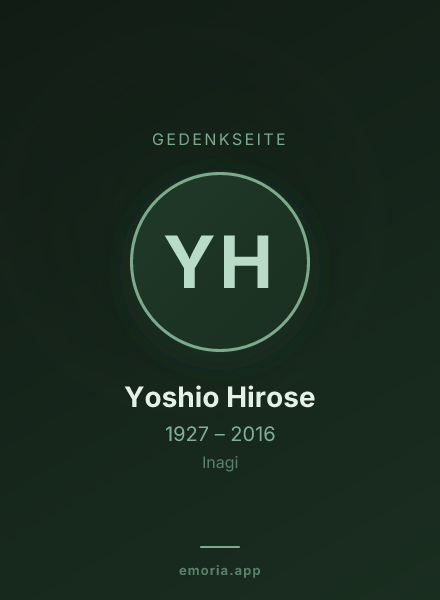Gedenkportrait von Yoshio Hirose