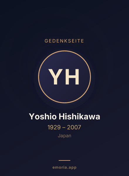 Gedenkportrait von Yoshio Hishikawa