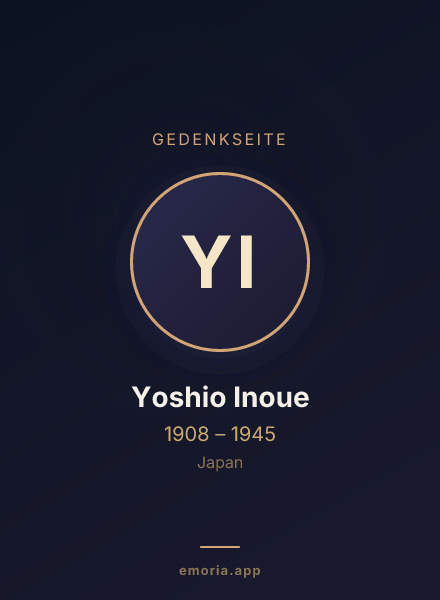 Gedenkportrait von Yoshio Inoue