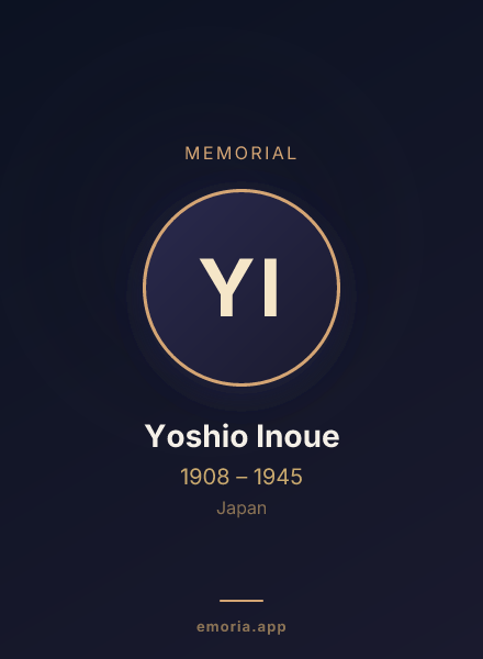 Memorial portrait of Yoshio Inoue