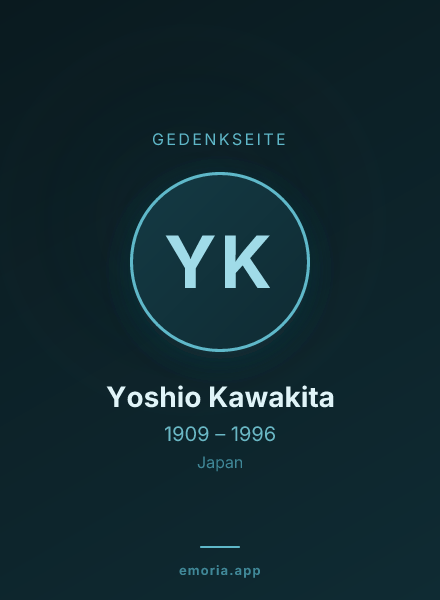 Gedenkportrait von Yoshio Kawakita