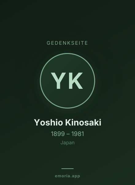 Gedenkportrait von Yoshio Kinosaki
