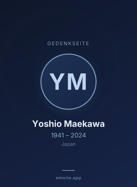 Gedenkportrait von Yoshio Maekawa