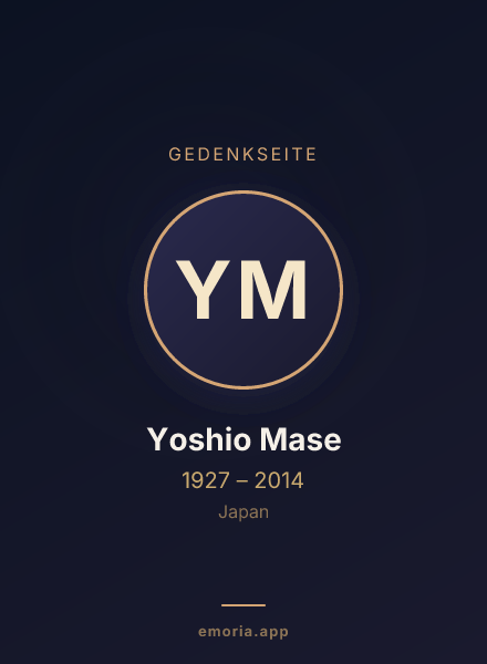 Gedenkportrait von Yoshio Mase